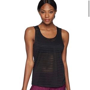 Sam Edelman Women's Sheer Stripe Tank, Black XL